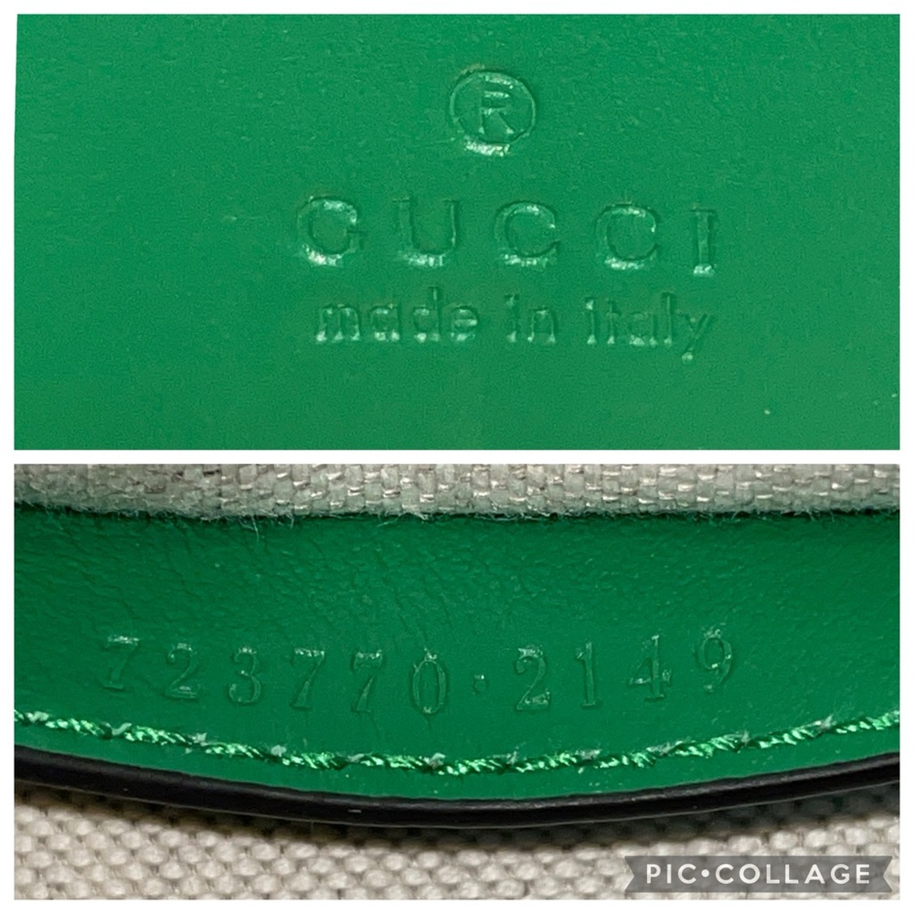 Gucci GG Embossed Matelasse Quilted Leather Vanity Mini Bag in Green 723770 - Picture 16 of 17